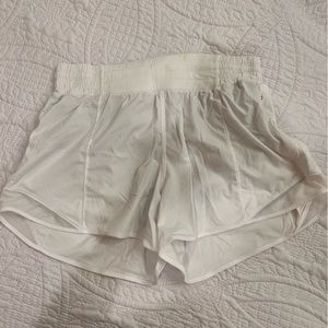 Lululemon white shorts, Size 10, small stain on waistband